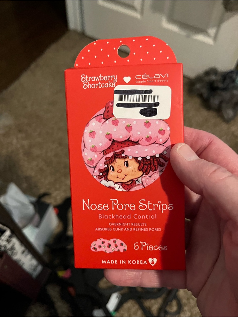 Célavi Strawberry Shortcake Pink Nose Pore Strips - 6 Pack